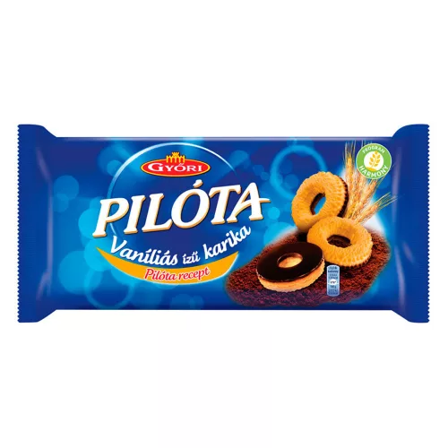 Győri Pilóta vaníliás ízű karika ét - 300g