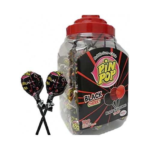 Pinpop nyalóka black cherry - 100x17g