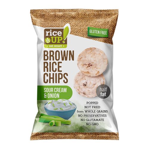 Rice Up rizs chips hagymás-tejfölös ízű - 60g