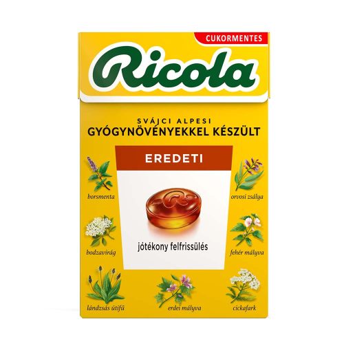 Ricola Original Herb cukormentes svájci gyógynövényes cukorka - 40g
