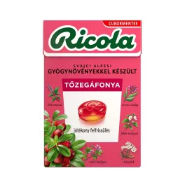   Ricola Tőzegáfonya cukormentes svájci gyógynövényes cukorka- 40g