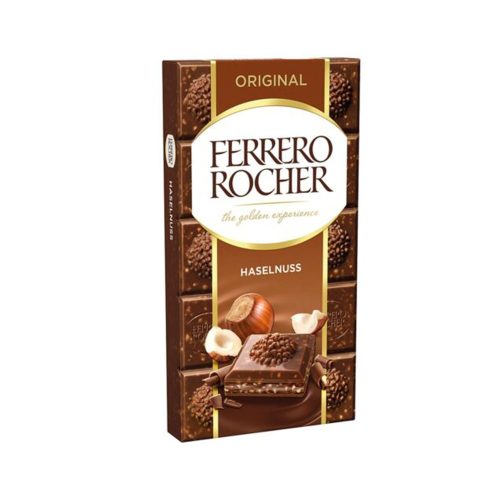 Ferrero Rocher mogyorós táblás tejcsokoládé - 90g