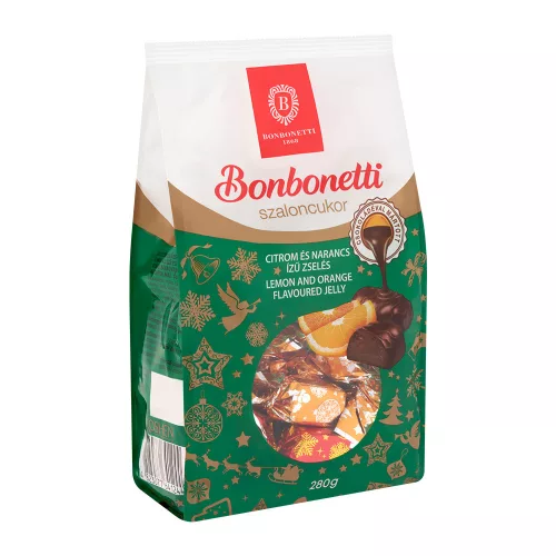 Bonbonetti Szaloncukor citrom és narancs ízű étcsokoládéval - 280g