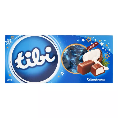 Tibi szaloncukor tejcsokoládé kókuszkrémmel - 280g