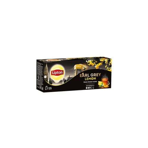Lipton earl grey lemon fekete tea dobozos 25 filter - 50g