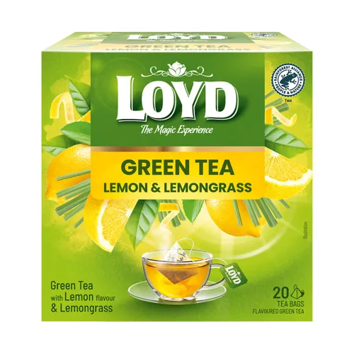 Loyd piramis zöld tea citrom, citromfűvel - 30g