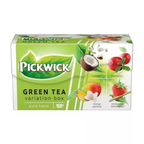 Pickwick zöldtea variációk (kókusz, áfonya, eper, mangó-jázmin) - 30g
