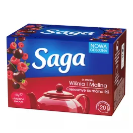 Saga gyümölcs tea cseresznye-málna 20 filter - 34g