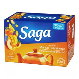 Saga gyümölcs tea őszibarack-mangó 20 filter - 34g