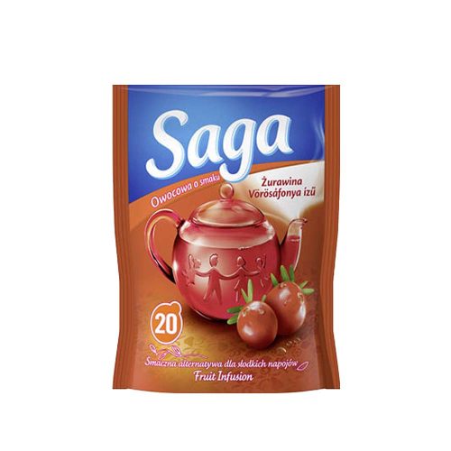 Saga gyümölcs tea vörösáfonya 20 filter - 34g