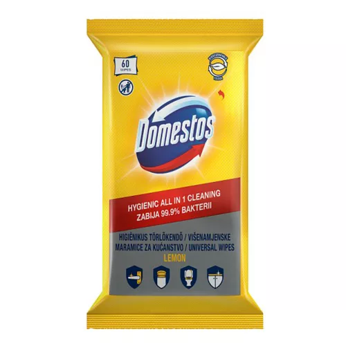 Domestos higiénikus törlőkendő lemon - 60 db