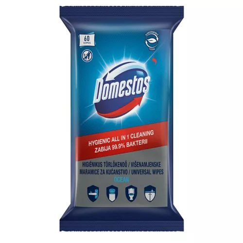 Domestos higiénikus törlőkendő ocean - 60 db
