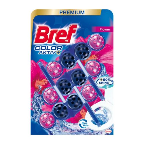 Bref Blue Aktiv Fresh Flowers WC frissítő - 3x50g