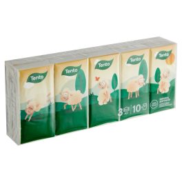 Tento Kids 3 rétegű papírzsebkendő 10x10 db - 100 db