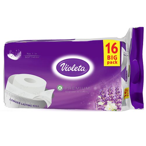 Violeta toalett papír prémium 3 rétegű, levendula-vanília