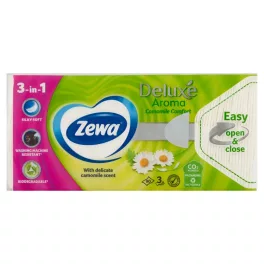   Zewa Deluxe Camomile Comfort (kamilla) 3 rétegű papírzsebkendő - 90 db