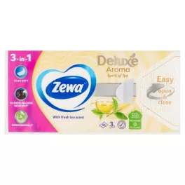   Zewa Deluxe Spirit of Tea (tea) 3 rétegű papírzsebkendő - 90 db