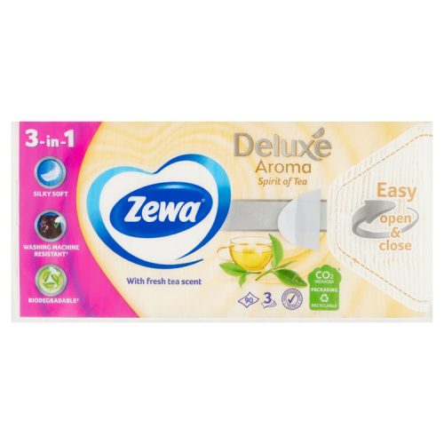 Zewa Deluxe Spirit of Tea (tea) 3 rétegű papírzsebkendő - 90 db