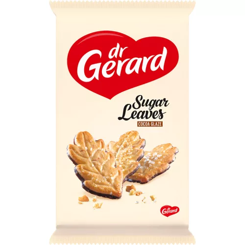 Dr.Gerard Leaves keksz cukorszórattal, kakaós talppal - 165 g