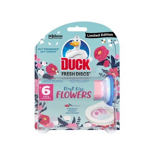 Duck WC-öblítő korong first kiss flowers - 36ml