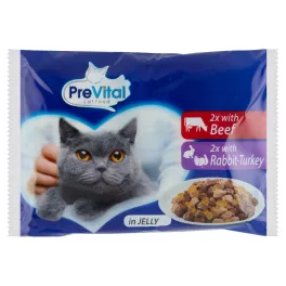   Prevital alutasakos nedves macskaeledel vegyes-zselés 4x100g - 400g