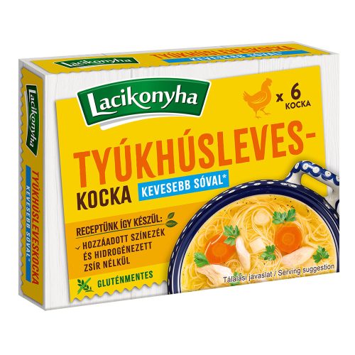 Lacikonyha tyúkhúsleveskocka sócsökkentett - 60g