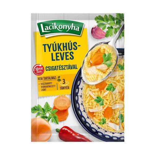 Lacikonyha Tyúkhúsleves csigatésztával 3 tányéros - 55g