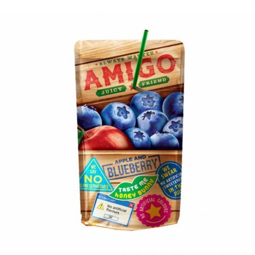 Amigó szívószálas alma-áfony - 200 ml