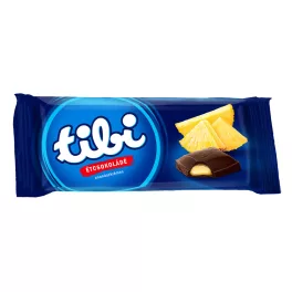 Tibi táblás étcsokoládé ananász ízű krémmel - 90 g