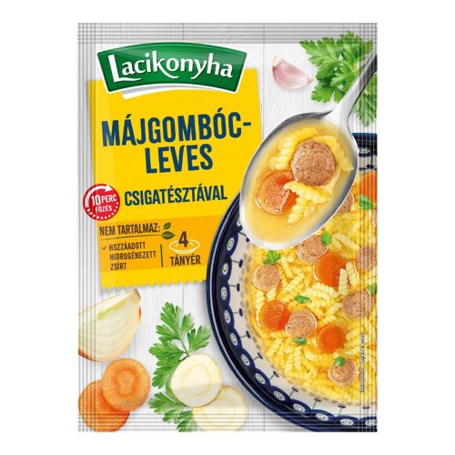 Lacikonyha Májgombócleves csigatésztával 4 tányéros - 64g