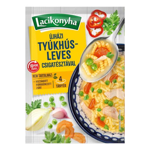 Lacikonyha Újházi tyúkhúsleves csigatésztával 4 tányéros - 65g