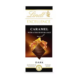   Lindt Excellence étcsokoládé karamell darabokkal és tengeri sóval - 100 g