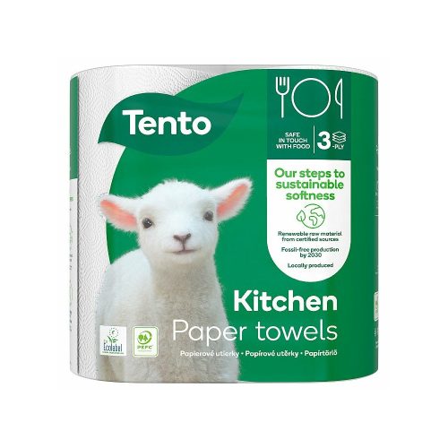 Papírtörlő TENTO Innovations 3 rétegű 2 tekercs