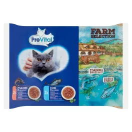   Prevital Farm Selection alutasakos macskaeledel hal 4x85g - 340g