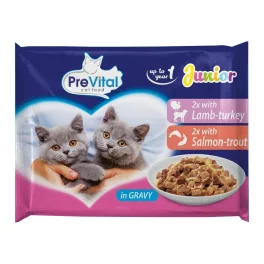 Prevital nedves macskaeledel junior 4x100 - 400g