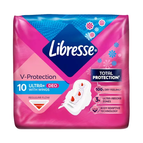 Libresse Ultra Deo Fresh Wings egészségügyi betét - 10 db