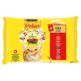  FRISKIES Szószban csirke marha bárány kacsa nedves macskaeledel - 4x85g