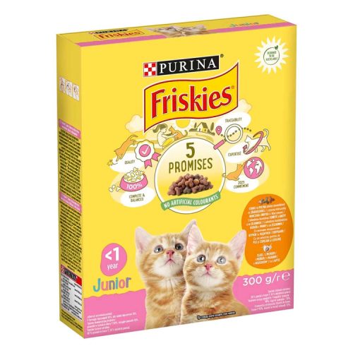 FRISKIES csirke/tej és hozzáadott zöldségek száraz macskaeledel 300g