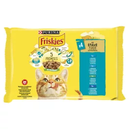   FRISKIES szósz lazac tonhal szardínia tőkehal nedves macska - 4x85g