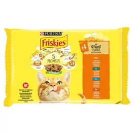   FRISKIES szósz csirke kacsa lazac pulyka nedves macskaeledel - 4x85g
