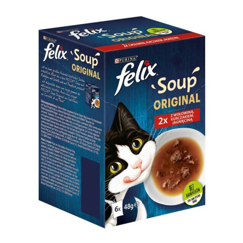 FELIX soup original házias válogatás szószban macskaeledel 6x48g
