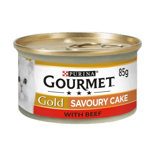 GOURMET GOLD Savoury Cake marhával és paradicsommal nedves macskaeledel 85g