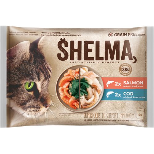 Shelma alutasak lazac-tőkehal 4*85g