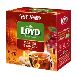 Loyd piramis HOT WINTER tea narancs-gyömbér (puncs) 45g