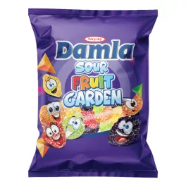   Damla savanyú, vegyes gyümölcs ízű gumicukorka cukorral megszórva - 80g