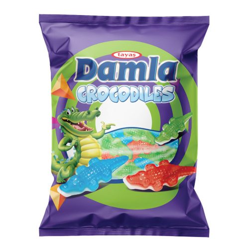 Damla krokodil vegyes gyümölcs ízű gumicukorka - 80g