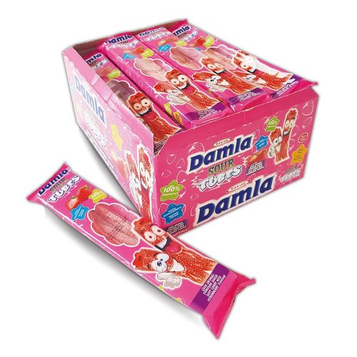 Damla Sour Tubes eper ízű savanyú gumicukor 35g
