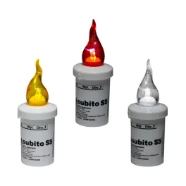   Mécses betét ledes sárga/fehér/piros 2db elemmel, 110 mm - 1db (WKELS5)