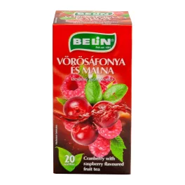 BELIN vörösáfonya-málna tea 20x2g