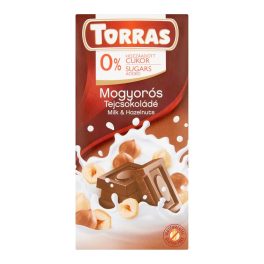   Torras táblás mogyorós tejcsokoládé hozzáadott cukor nélkül - 75 g